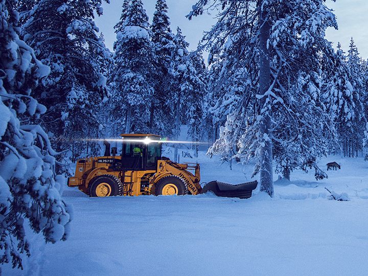 New winter traction for road graders as well the Nokian Hakkapeliitta